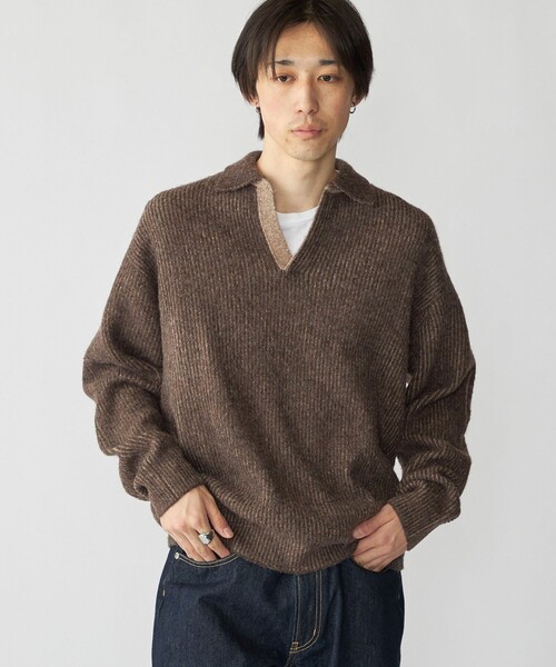 セール】City Ambient Products: AZE スキッパー ポロシャツ（ニット