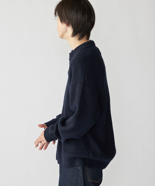 City Ambient Products（シティアンビエントプロダクツ）の「City Ambient Products: AZE スキッパー ポロシャツ（ニット/セーター・メンズ・ブラウン/ネイビー・SMALL/MEDIUM/LARGE）」の17枚目の写真