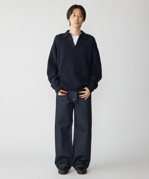 City Ambient Products（シティアンビエントプロダクツ）の「City Ambient Products: AZE スキッパー ポロシャツ（ニット/セーター・メンズ・ブラウン/ネイビー・SMALL/MEDIUM/LARGE）」の20枚目の写真