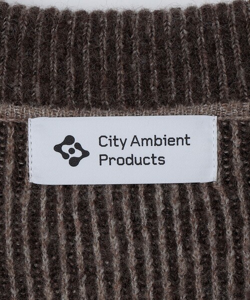 City Ambient Products（シティアンビエントプロダクツ）の「City Ambient Products: AZE スキッパー ポロシャツ（ニット/セーター・メンズ・ブラウン/ネイビー・SMALL/MEDIUM/LARGE）」の3枚目の写真