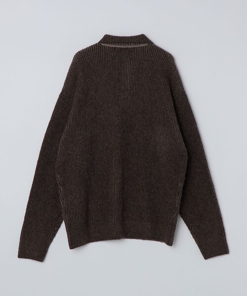 City Ambient Products（シティアンビエントプロダクツ）の「City Ambient Products: AZE スキッパー ポロシャツ（ニット/セーター・メンズ・ブラウン/ネイビー・SMALL/MEDIUM/LARGE）」の4枚目の写真