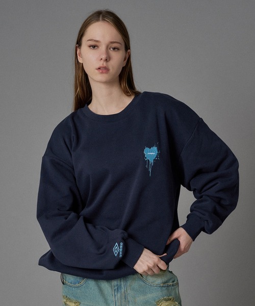 UMBRO 】HEART LOGO DRAW CODE SWEAT / ハートロゴドローコード