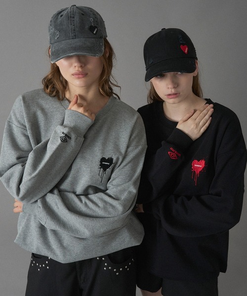 UMBRO 】HEART LOGO DRAW CODE SWEAT / ハートロゴドローコード