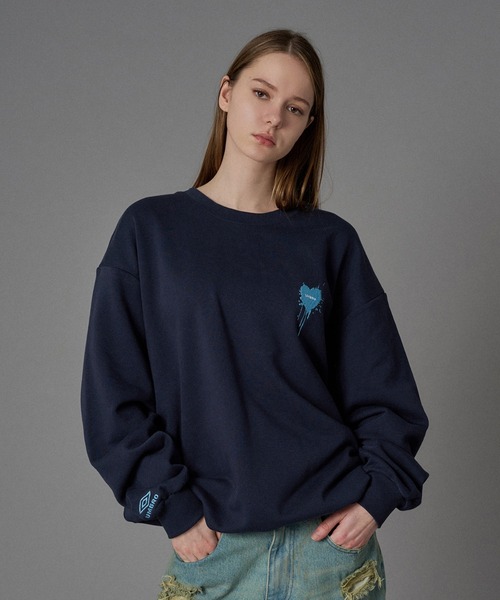 UMBRO 】HEART LOGO DRAW CODE SWEAT / ハートロゴドローコード