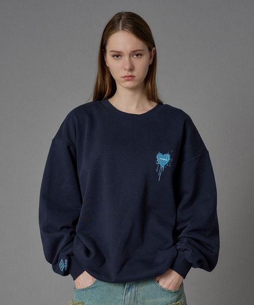 UMBRO 】HEART LOGO DRAW CODE SWEAT / ハートロゴドローコード