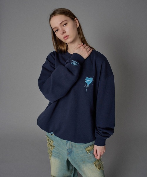 UMBRO 】HEART LOGO DRAW CODE SWEAT / ハートロゴドローコード