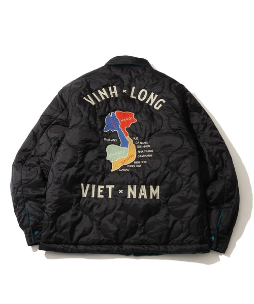 HOUSTON（ヒューストン）の「【HOUSTON/ヒューストン】 REVERSIBLE VIETNAM JACKET / リバーシブル ヴェトナム ジャケット（スカジャン・メンズ・グリーン/ブラック・M/L/XL）」の10枚目の写真