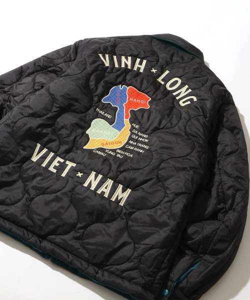 HOUSTON（ヒューストン）の「【HOUSTON/ヒューストン】 REVERSIBLE VIETNAM JACKET / リバーシブル ヴェトナム ジャケット（スカジャン・メンズ・グリーン/ブラック・M/L/XL）」の20枚目の写真