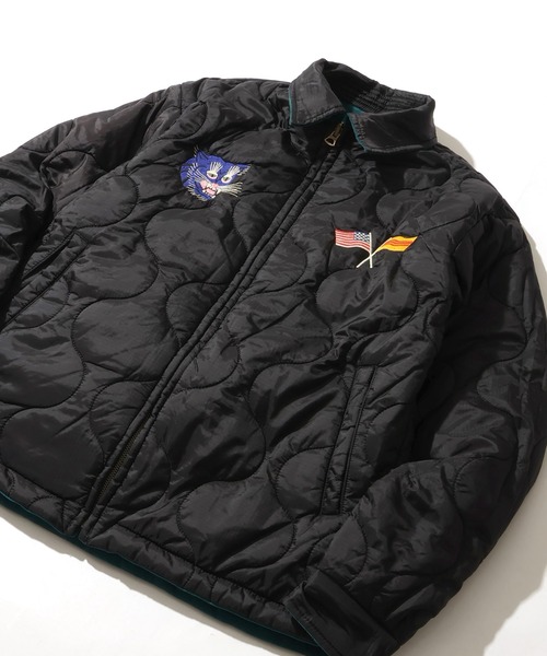 HOUSTON（ヒューストン）の「【HOUSTON/ヒューストン】 REVERSIBLE VIETNAM JACKET / リバーシブル ヴェトナム ジャケット（スカジャン・メンズ・グリーン/ブラック・M/L/XL）」の19枚目の写真