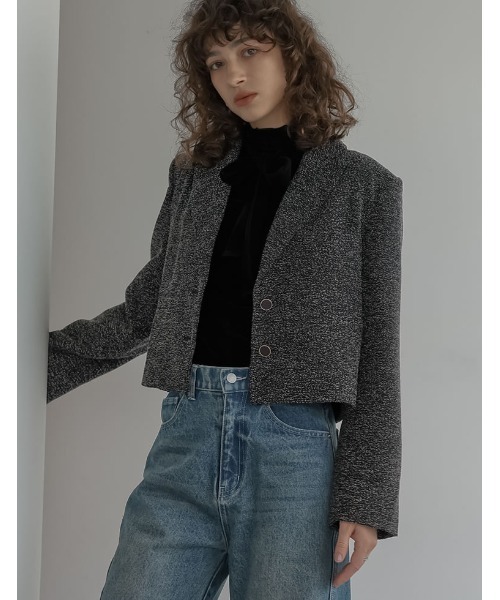 2025AW COLLECTION]ツイードクロップドテーラードジャケット