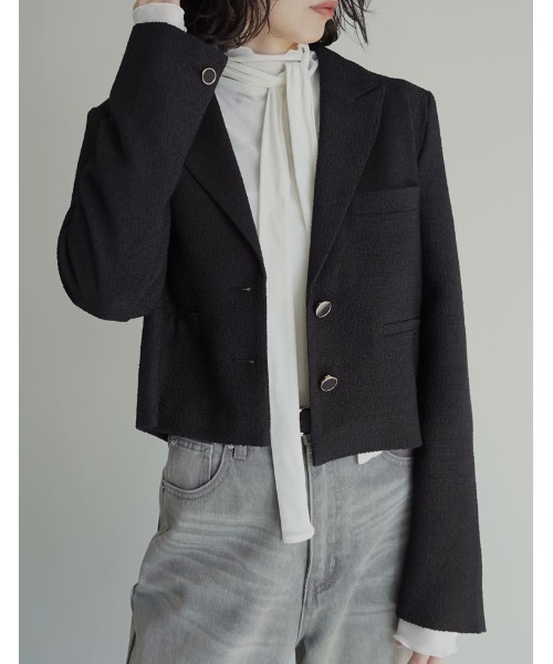 2025AW COLLECTION]ツイードクロップドテーラードジャケット