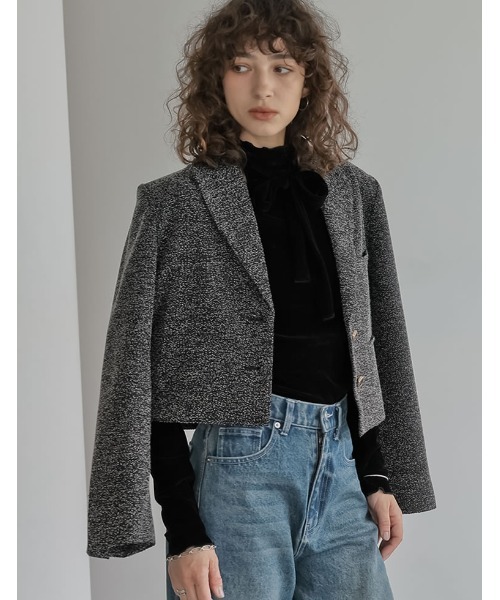 2025AW COLLECTION]ツイードクロップドテーラードジャケット