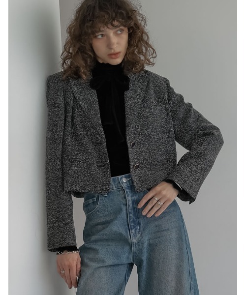 2025AW COLLECTION]ツイードクロップドテーラードジャケット