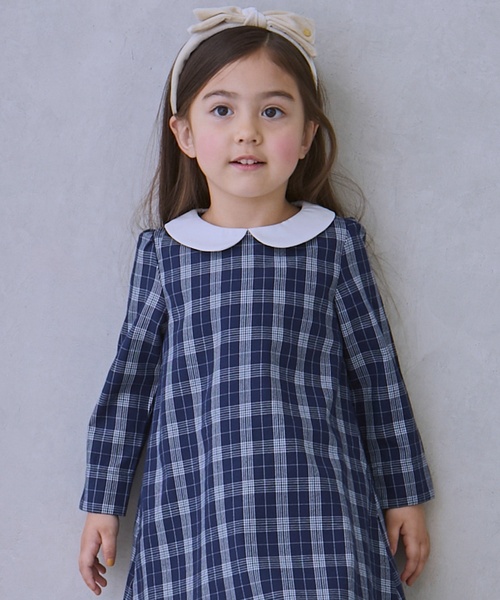 セール】【セミフォーマル】衿つき長袖ワンピース（ワンピース