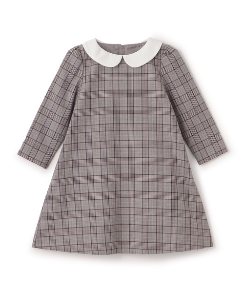 petit main(プティマイン) フォーマルワンピース セミフォーマル】衿つき長袖ワンピース（ミドルワンピース） | petit