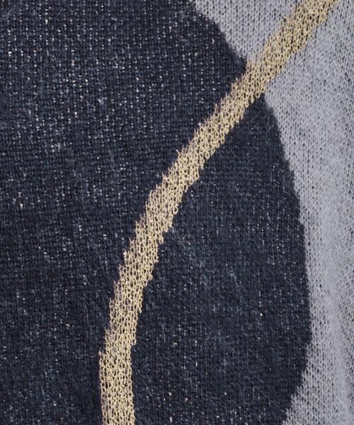 tk.TAKEO KIKUCHI（ティーケータケオキクチ）の「コンプリケートラインアートプルオーバー（ニット/セーター・メンズ・ブラック/オフホワイト/ブルー系その他・02/03）」の12枚目の写真