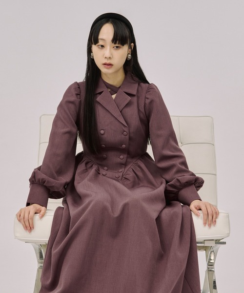 セール】2way code neck トレンチデザインワンピース（ワンピース