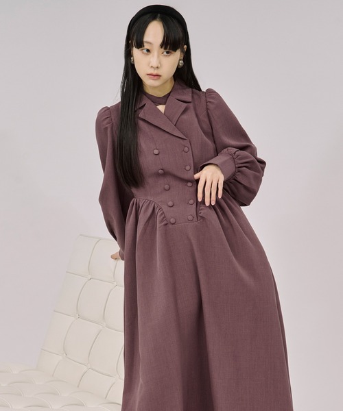 セール】2way code neck トレンチデザインワンピース（ワンピース