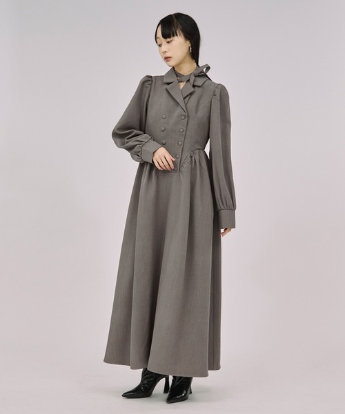 セール】2way code neck トレンチデザインワンピース（ワンピース