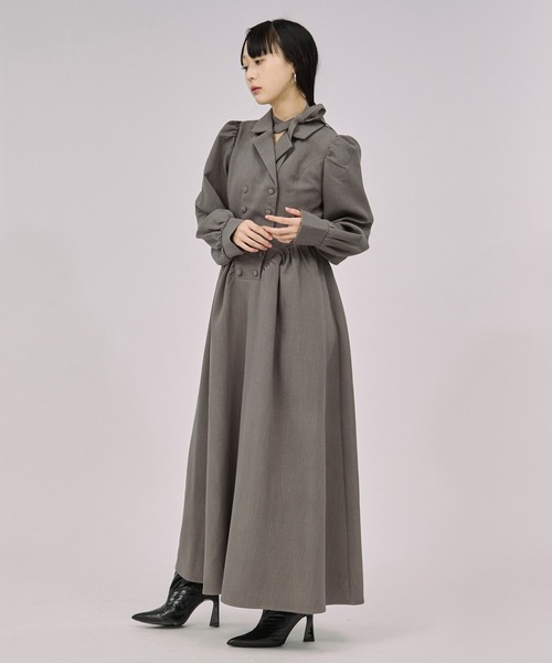 セール】2way code neck トレンチデザインワンピース（ワンピース