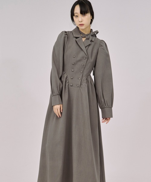 セール】2way code neck トレンチデザインワンピース（ワンピース