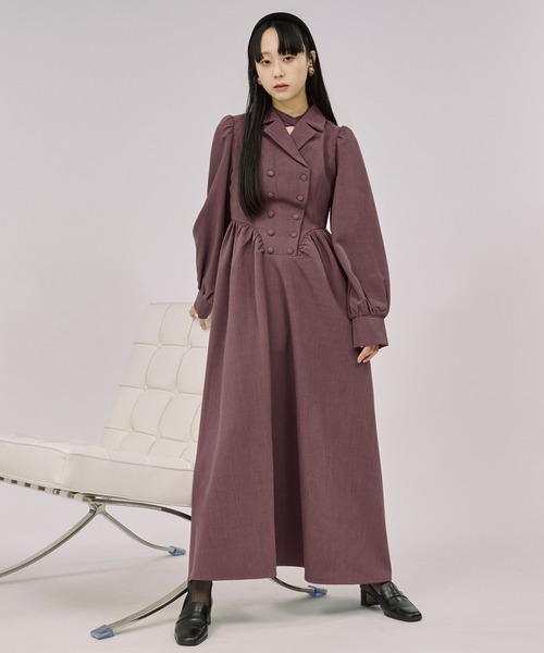 セール】2way code neck トレンチデザインワンピース（ワンピース