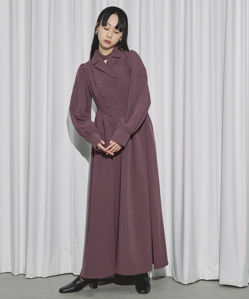 セール】2way code neck トレンチデザインワンピース（ワンピース