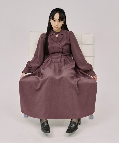 セール】2way code neck トレンチデザインワンピース（ワンピース