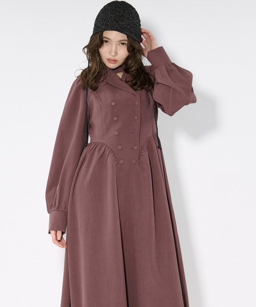 セール】2way code neck トレンチデザインワンピース（ワンピース