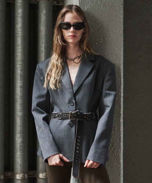 WAIST CONSCIOUS PAT IN JACKET/ウエストコンシャスパットイン