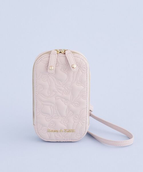 Maison de FLEUR（メゾンドフルール）の「リボンキルティングスマホポシェット（ショルダーバッグ・レディース・ピンク/ブラック・FREE）」の18枚目の写真