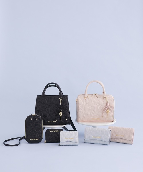 Maison de FLEUR（メゾンドフルール）の「リボンキルティングスマホポシェット（ショルダーバッグ・レディース・ピンク/ブラック・FREE）」の12枚目の写真