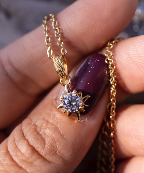 MINI sunrise necklace/【ハワイアンジュエリー】【サージカル 