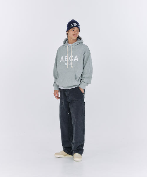 AECA(エイカ)の「BIG LOGO PULLOVER HOODIE-GREY/WHITE(パーカー・レディース・その他・MEDIUM/LARGE/SMALL/X-LARGE)」の3枚目の写真