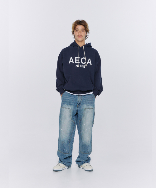 AECA(エイカ)の「BIG LOGO PULLOVER HOODIE-GREY/WHITE(パーカー・レディース・その他・MEDIUM/LARGE/SMALL/X-LARGE)」の5枚目の写真