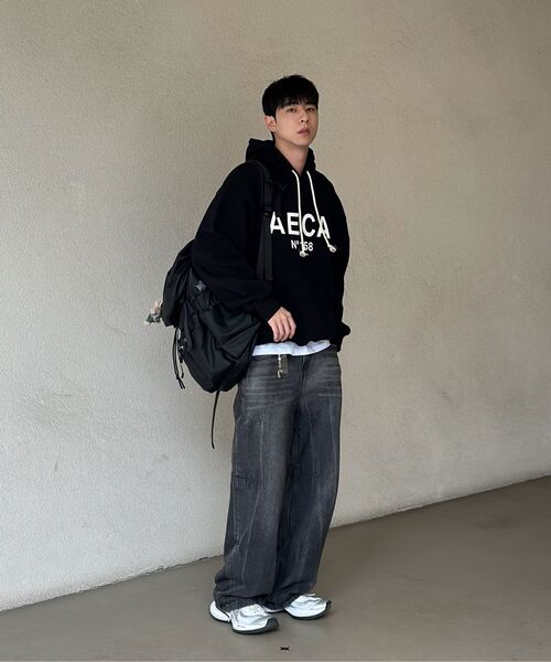 AECA(エイカ)の「BIG LOGO PULLOVER HOODIE-GREY/WHITE(パーカー・レディース・その他・MEDIUM/LARGE/SMALL/X-LARGE)」の17枚目の写真