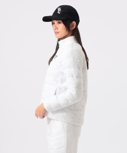 BEAMS GOLF(ビームスゴルフ)の「BEAMS GOLF ORANGE LABEL / レオフィール(R)フード付き 中綿 ハイブリッド ブルゾン(撥水)(ブルゾン・レディース・ホワイト/ブラック・LARGE/SMALL/MEDIUM)」の9枚目の写真