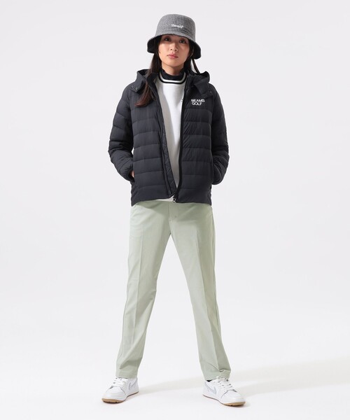 BEAMS GOLF(ビームスゴルフ)の「BEAMS GOLF ORANGE LABEL / レオフィール(R)フード付き 中綿 ハイブリッド ブルゾン(撥水)(ブルゾン・レディース・ホワイト/ブラック・LARGE/SMALL/MEDIUM)」の10枚目の写真