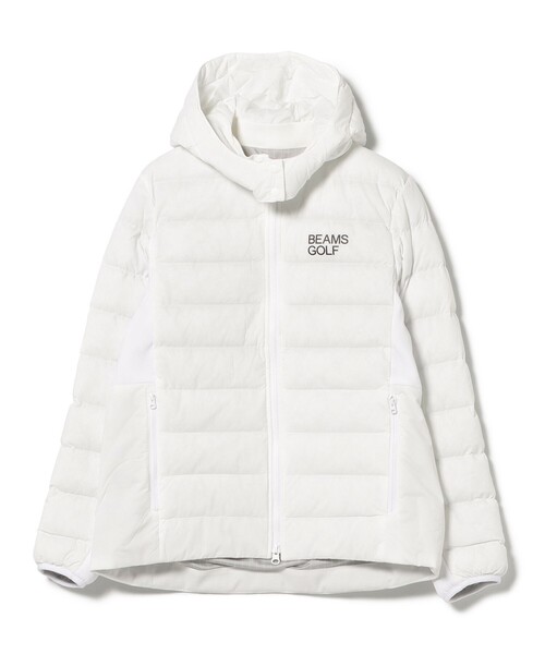 BEAMS GOLF(ビームスゴルフ)の「BEAMS GOLF ORANGE LABEL / レオフィール(R)フード付き 中綿 ハイブリッド ブルゾン(撥水)(ブルゾン・レディース・ホワイト/ブラック・LARGE/SMALL/MEDIUM)」の13枚目の写真