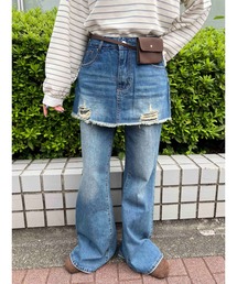 WC（ダブル シー）の「スカートドッキングデニム（デニムパンツ）」