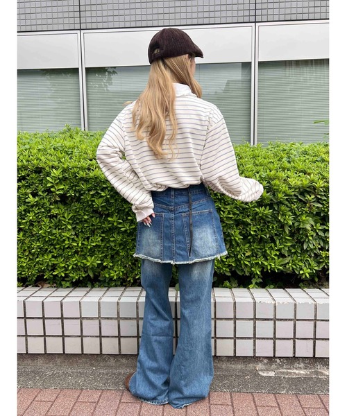 WC（ダブル シー）の「スカートドッキングデニム（デニムパンツ・レディース・ブルー系その他/ブラック系その他・FREE）」の9枚目の写真