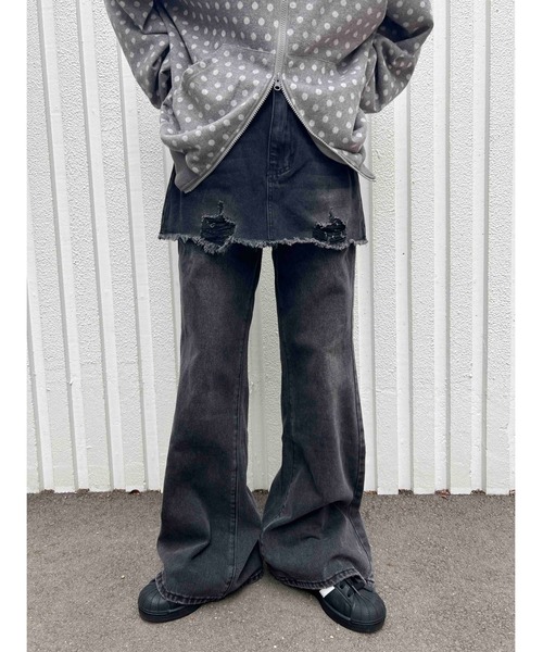 WC（ダブル シー）の「スカートドッキングデニム（デニムパンツ・レディース・ブルー系その他/ブラック系その他・FREE）」の10枚目の写真