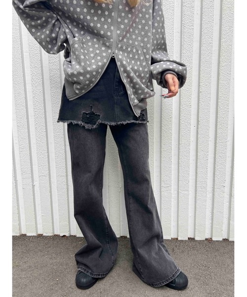 WC（ダブル シー）の「スカートドッキングデニム（デニムパンツ・レディース・ブルー系その他/ブラック系その他・FREE）」の11枚目の写真