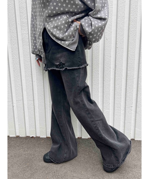 WC（ダブル シー）の「スカートドッキングデニム（デニムパンツ・レディース・ブルー系その他/ブラック系その他・FREE）」の12枚目の写真