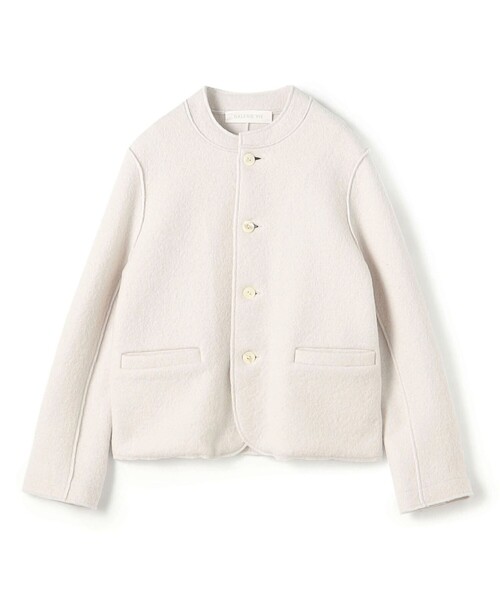 ボイルドウール バンドカラージャケット（ブルゾン）｜GALERIE VIE