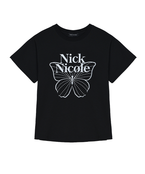 NICK&NICOLE(ニックアンドニコール)の「BIG BUTTERFLY SLEEVE TOP_BLACK WHITE(Tシャツ/カットソー・レディース・その他・FREE)」の5枚目の写真