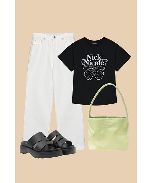 NICK&NICOLE(ニックアンドニコール)の「BIG BUTTERFLY SLEEVE TOP_BLACK WHITE(Tシャツ/カットソー・レディース・その他・FREE)」の10枚目の写真