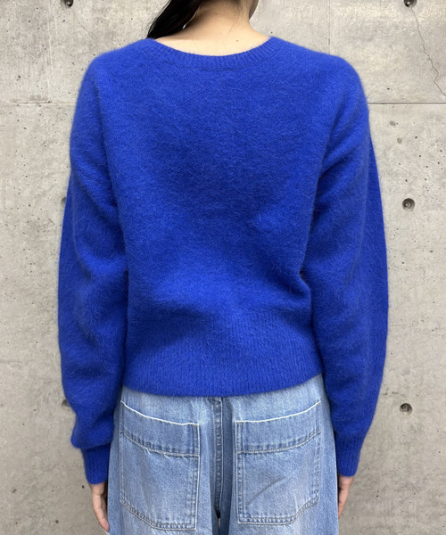 Tiara（ティアラ）の「FOXアルパカパールカーディガン（カーディガン/ボレロ・レディース・チャコールグレー/ネイビー/ピンク/ブルー・FREE）」の5枚目の写真