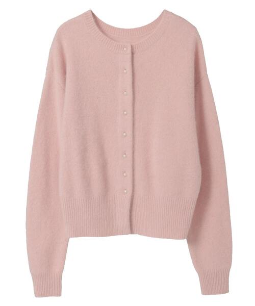 Tiara（ティアラ）の「FOXアルパカパールカーディガン（カーディガン/ボレロ・レディース・チャコールグレー/ネイビー/ピンク/ブルー・FREE）」の9枚目の写真