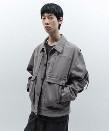 パクシフィットデニムトラッカージャケットSANDGREY